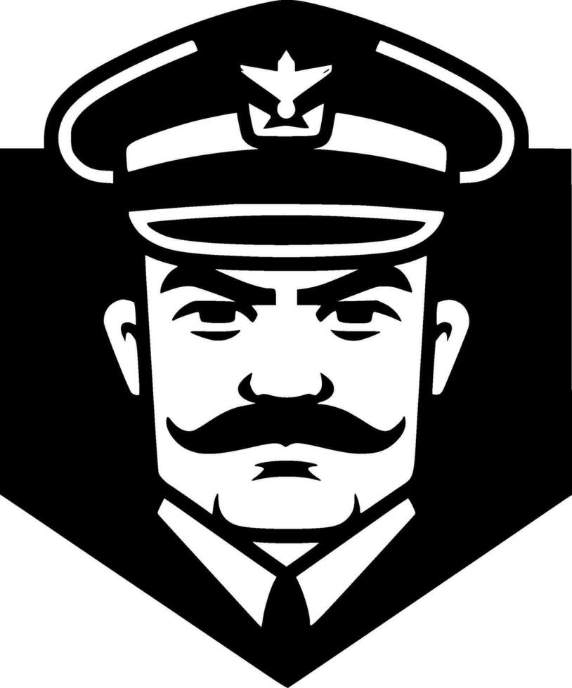 militaire - minimaliste et plat logo - vecteur illustration