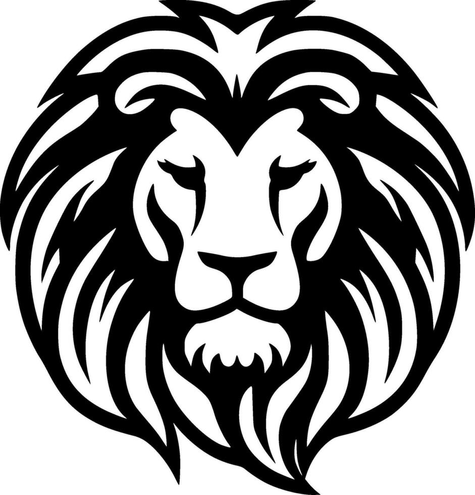 Lion - minimaliste et plat logo - vecteur illustration