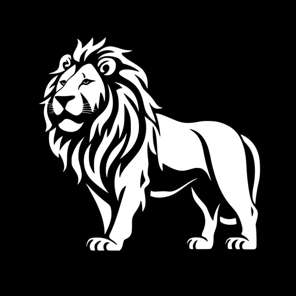 Lion - minimaliste et plat logo - vecteur illustration