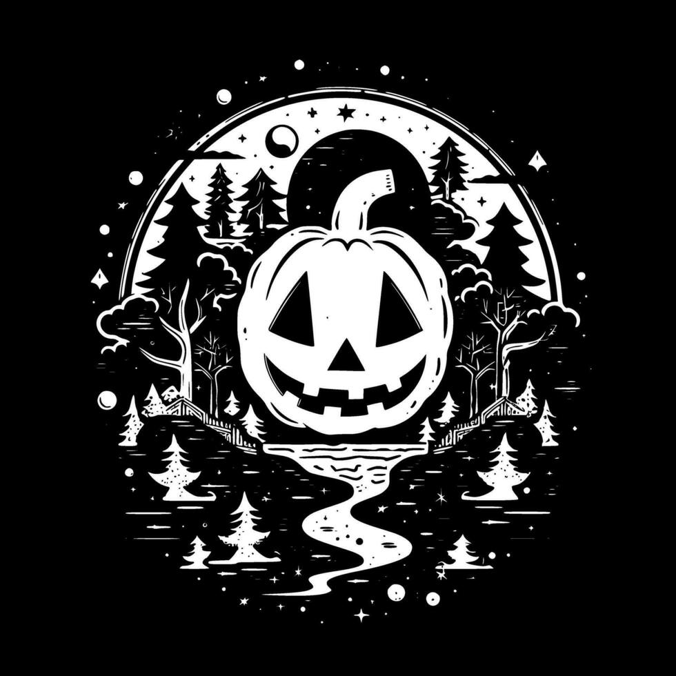 Halloween - minimaliste et plat logo - vecteur illustration