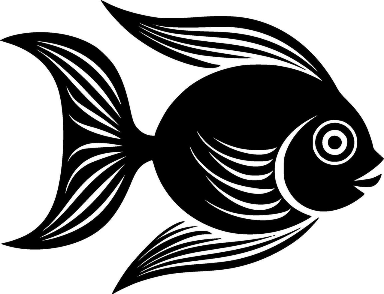 poisson - minimaliste et plat logo - vecteur illustration