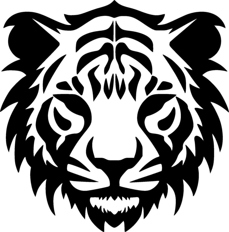 tigre - minimaliste et plat logo - vecteur illustration