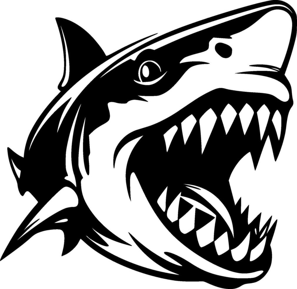 requin - minimaliste et plat logo - vecteur illustration