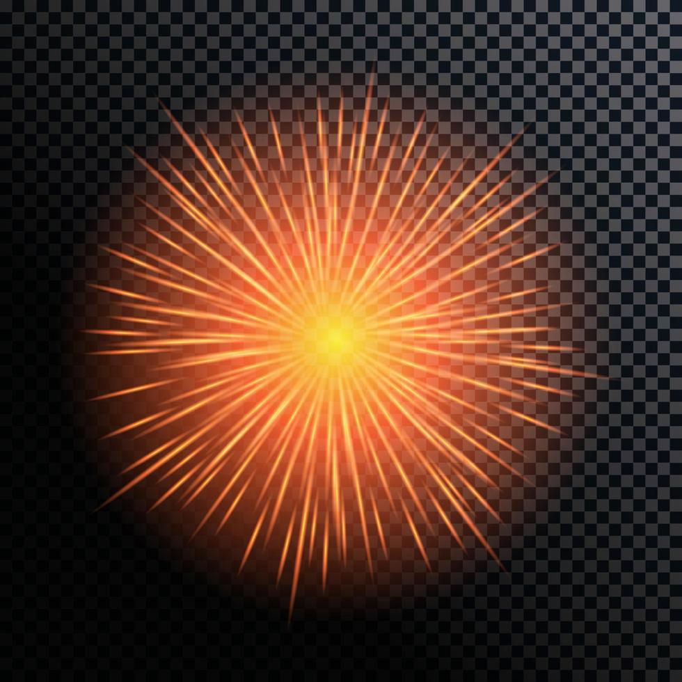 illustration vectorielle de feux d'artifice, salut sur un arr.plans transparent vecteur