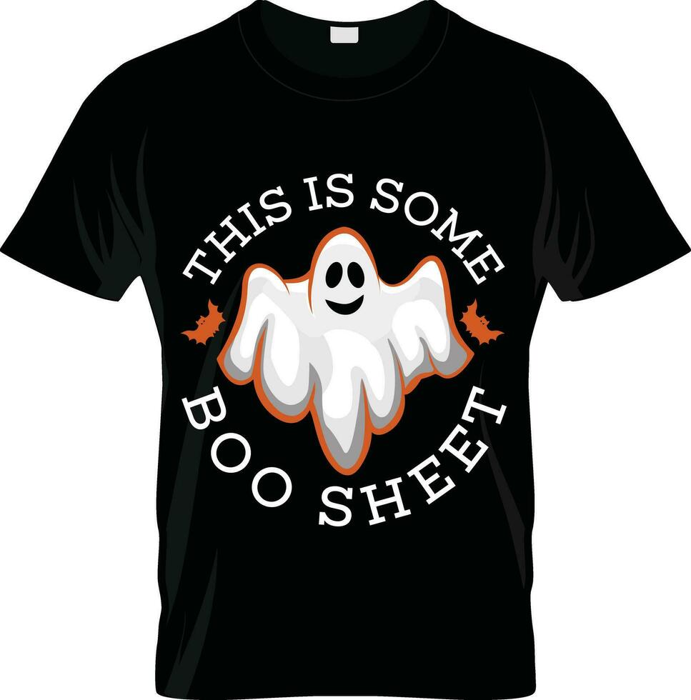 cette est certains huer feuille, mignonne fantôme Halloween, cool fantôme, Halloween t chemise conception. vecteur