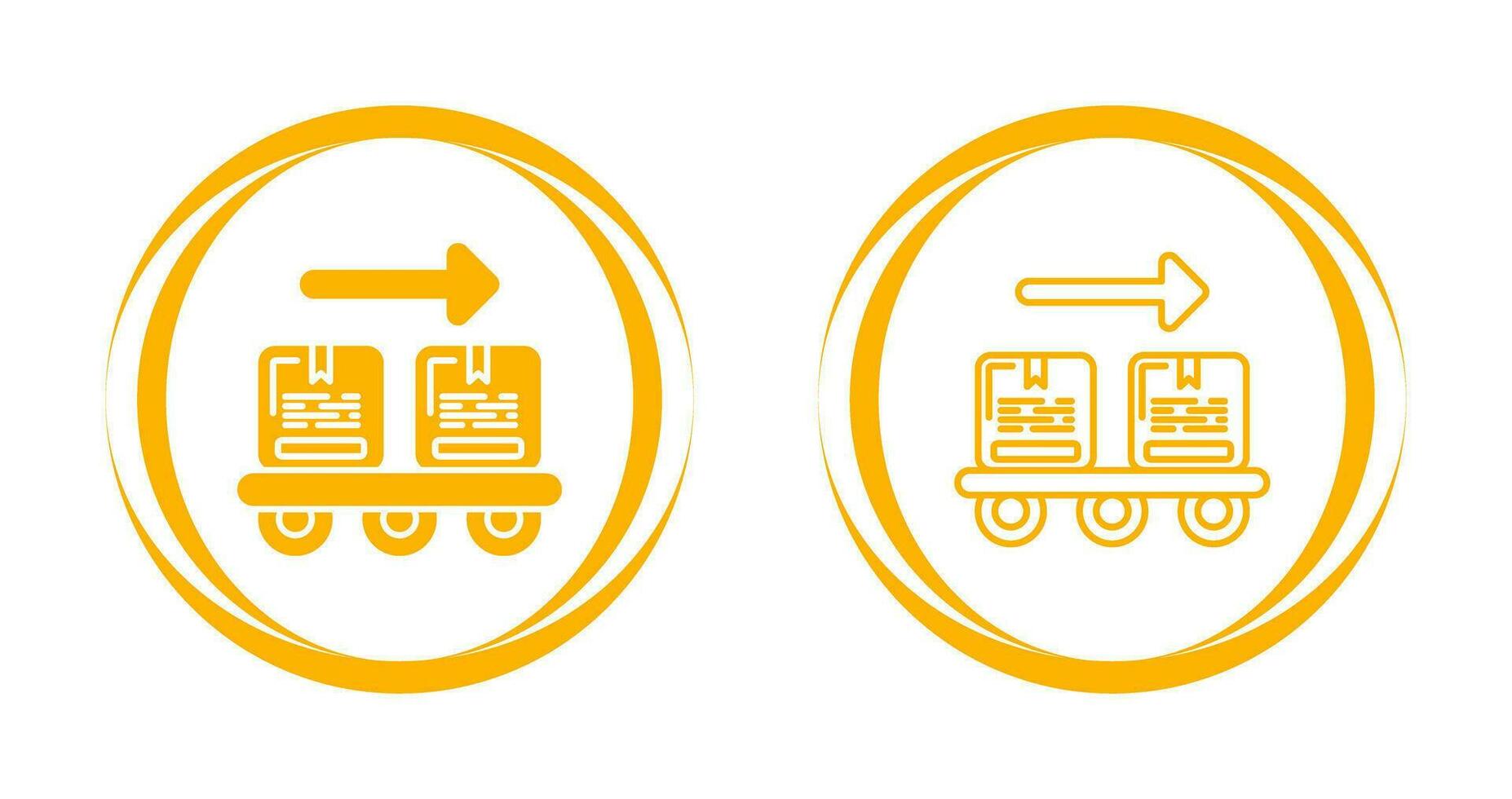 icône de vecteur d'emballage d'exportation