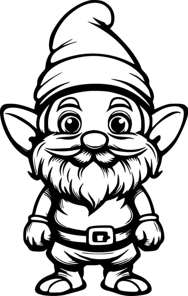 mignonne gnome vecteur illustration