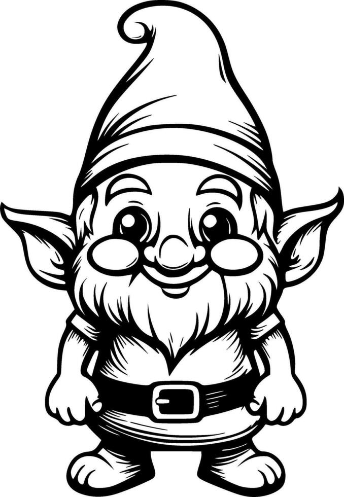 mignonne gnome vecteur illustration