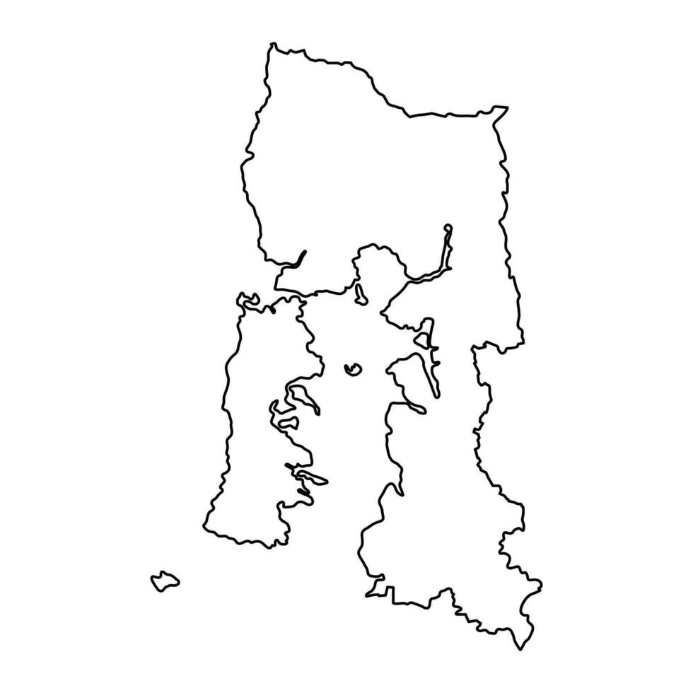 los lagos Région carte, administratif division de Chili. vecteur