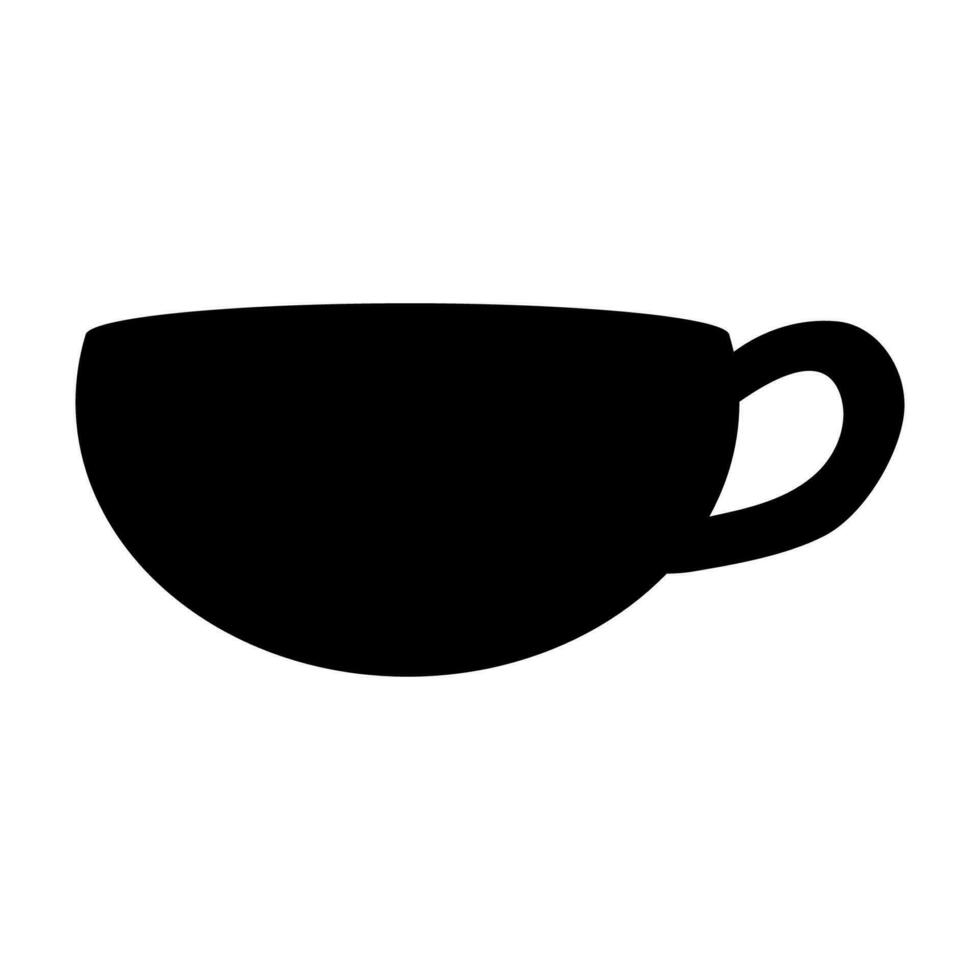 tasse noir thé café barbicore boisson café vecteur