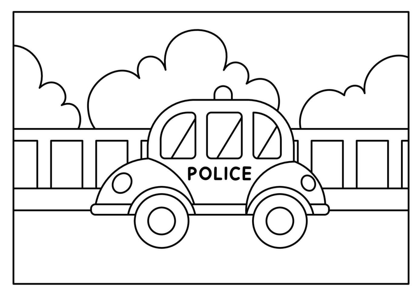 transport véhicule dessin coloration livre page vecteur