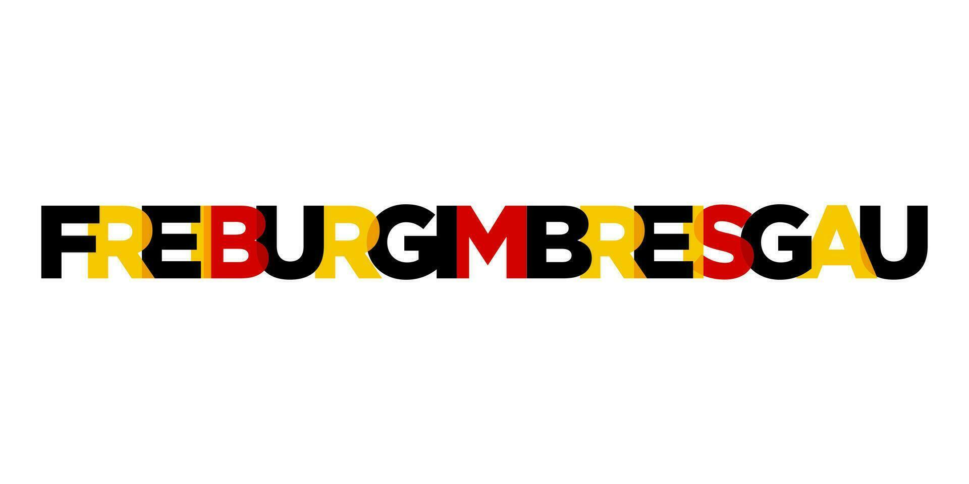 Fribourg je suis Brisgau Allemagne, moderne et Créatif vecteur illustration conception avec le ville de Allemagne pour Voyage bannières, affiches, et cartes postales.