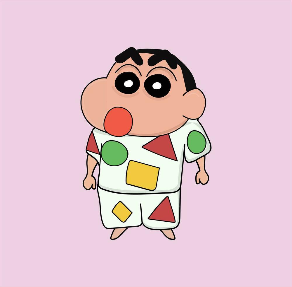 Shin Chan dans nuit costume vecteur