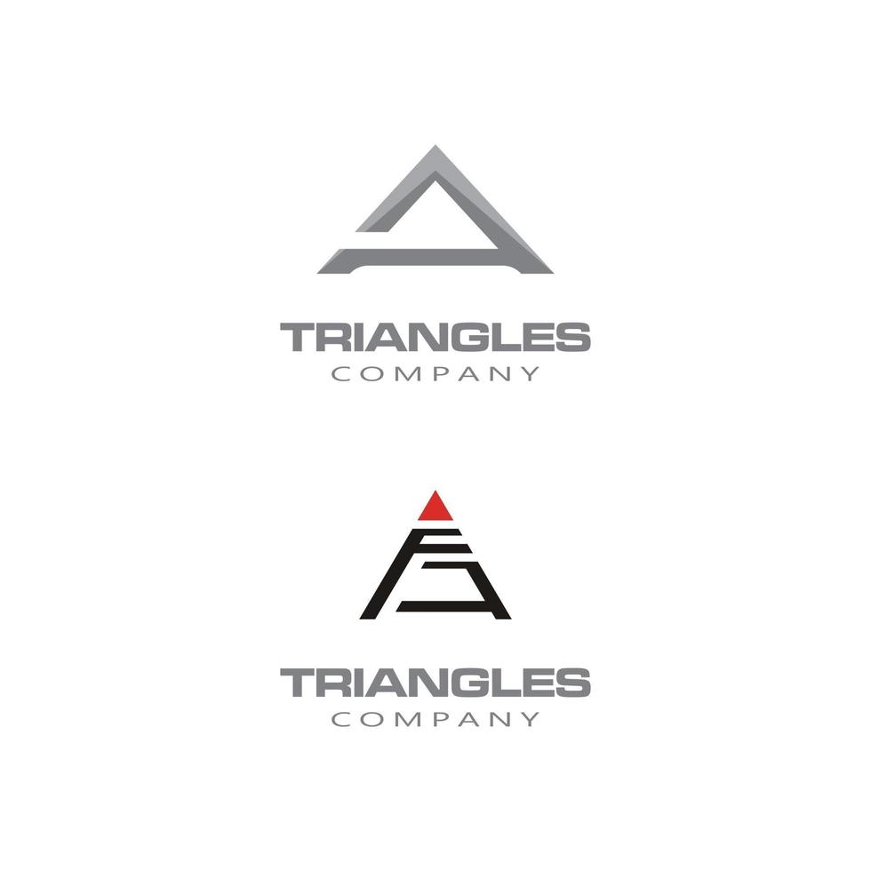 inspiration de conception de logo de chaîne triangulaire futuriste vecteur