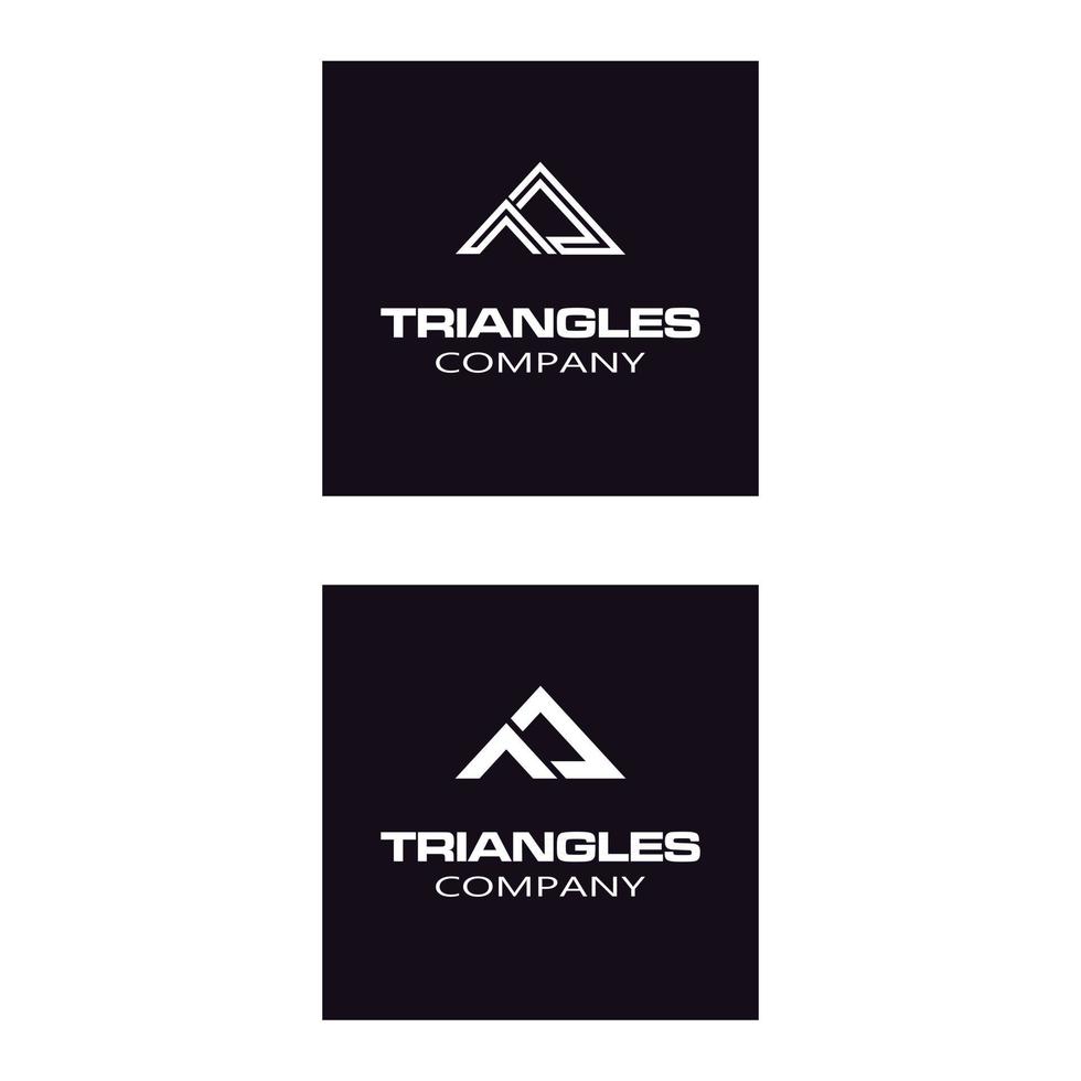 inspiration de conception de logo de chaîne triangulaire futuriste vecteur