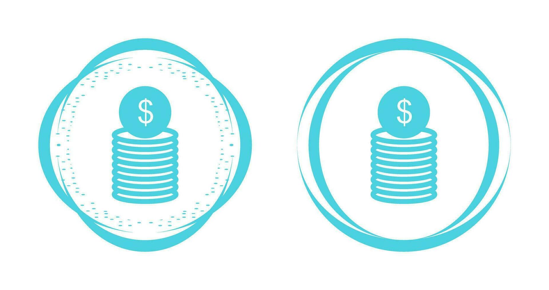 icône de vecteur de pièces de monnaie dollar