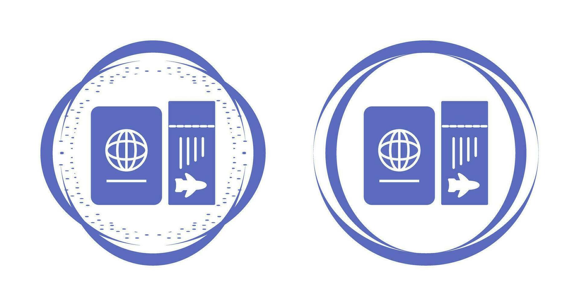 icône de vecteur de billet et de passeport