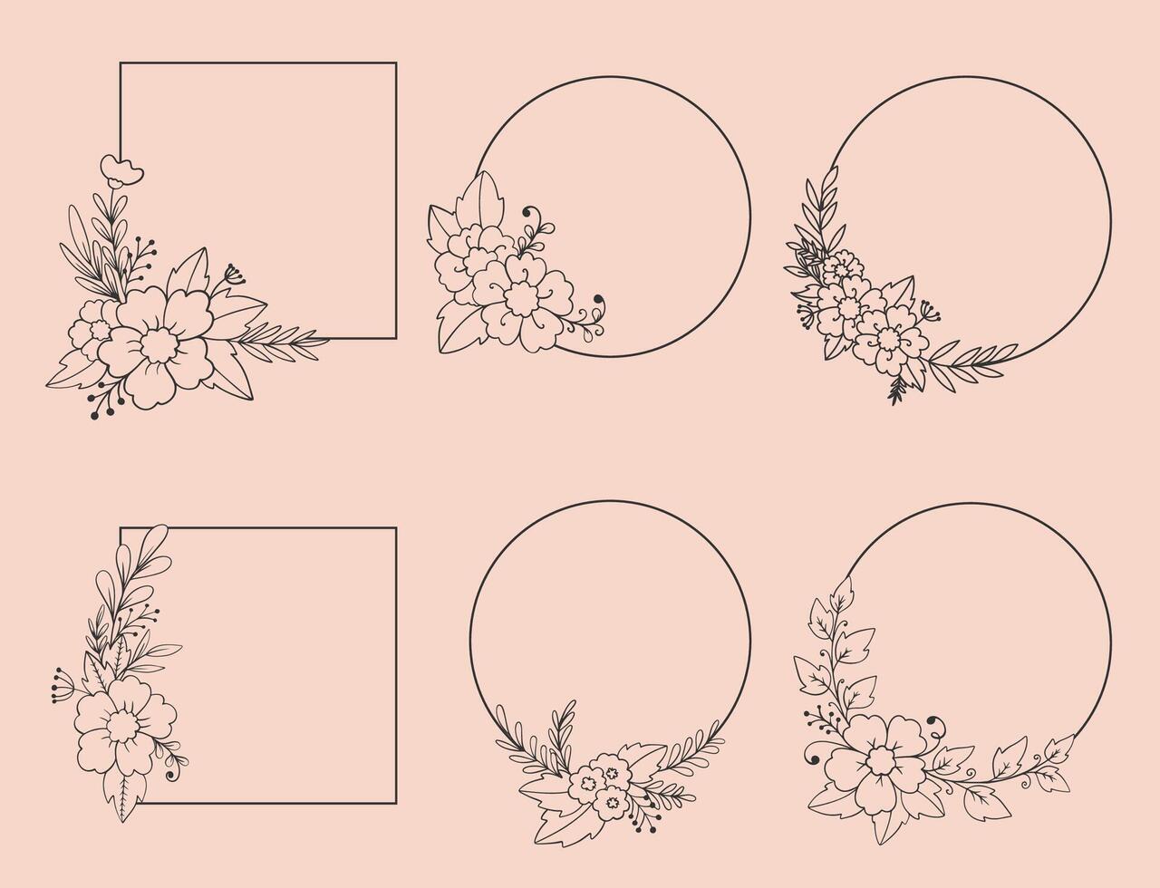 ensemble d'éléments de conception élégants pour illustration vectorielle décorative vecteur