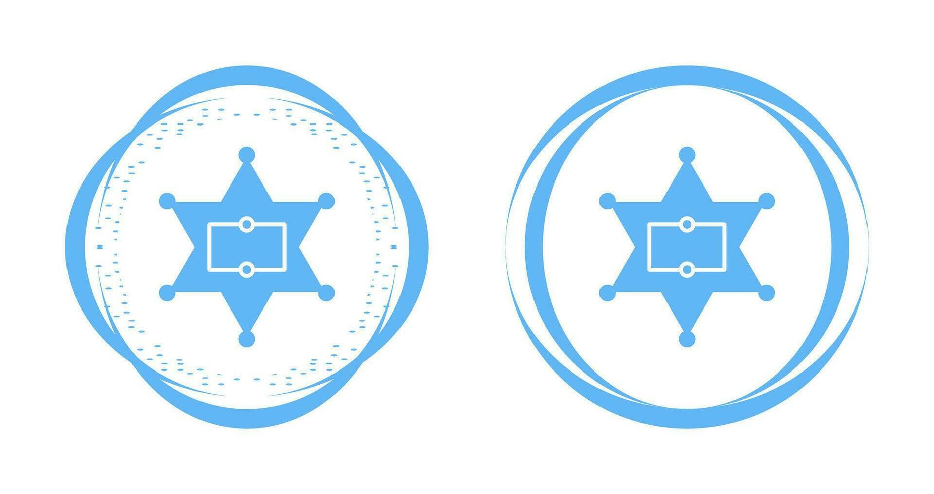 icône de vecteur d'insigne sherrif