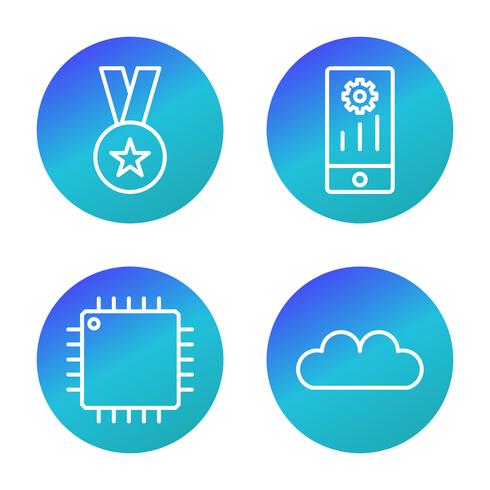 Ensemble d&#39;icônes d&#39;optimisation de moteur de recherche vecteur référencement