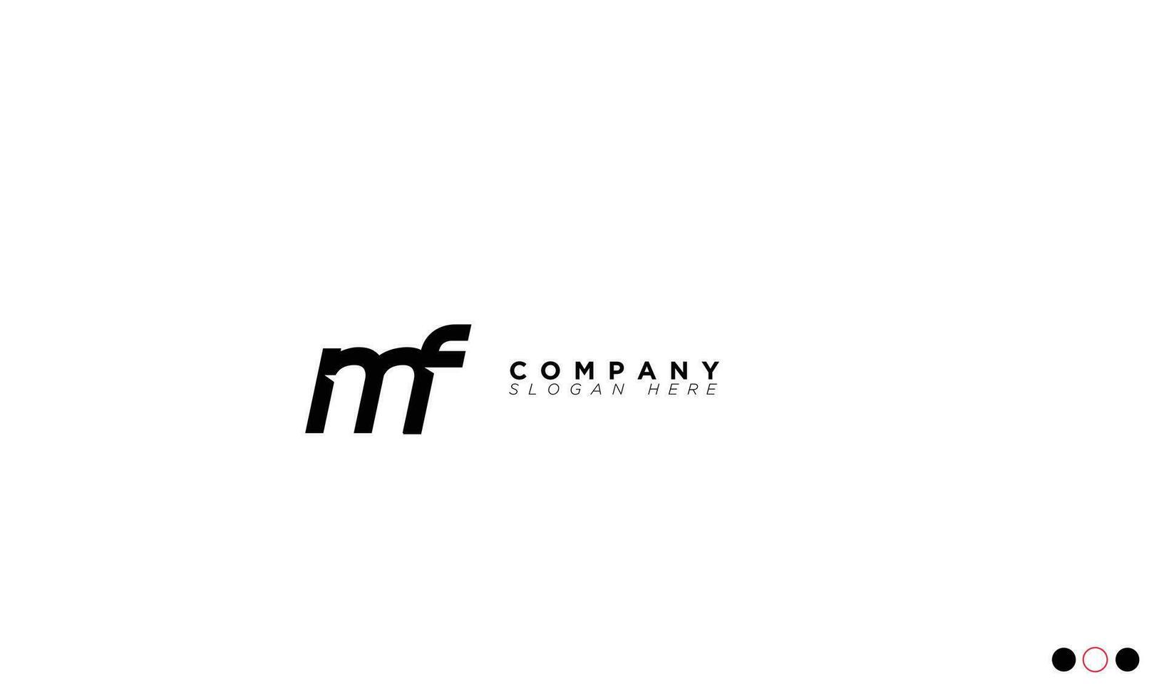 mf alphabet lettres initiales monogramme logo fm, m et f vecteur