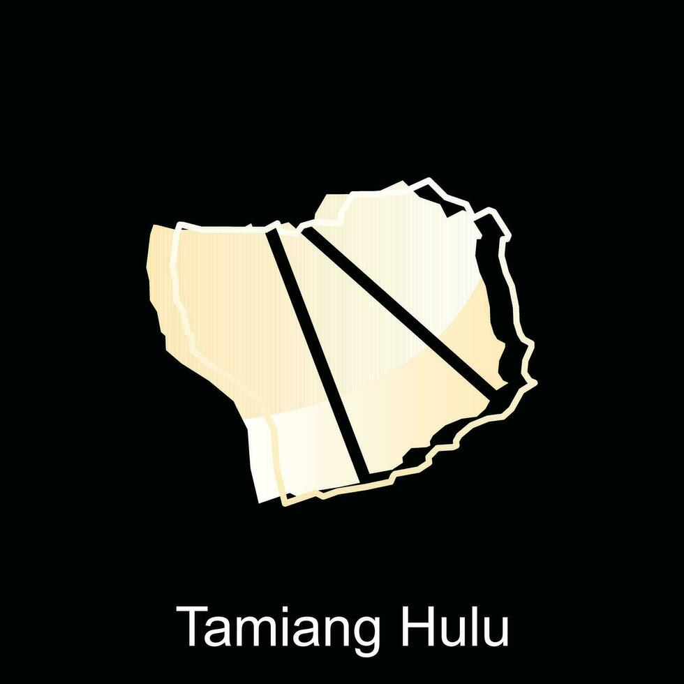 carte de tamiang hulu ville moderne contour, haute détaillé vecteur illustration conception modèle, adapté pour votre entreprise