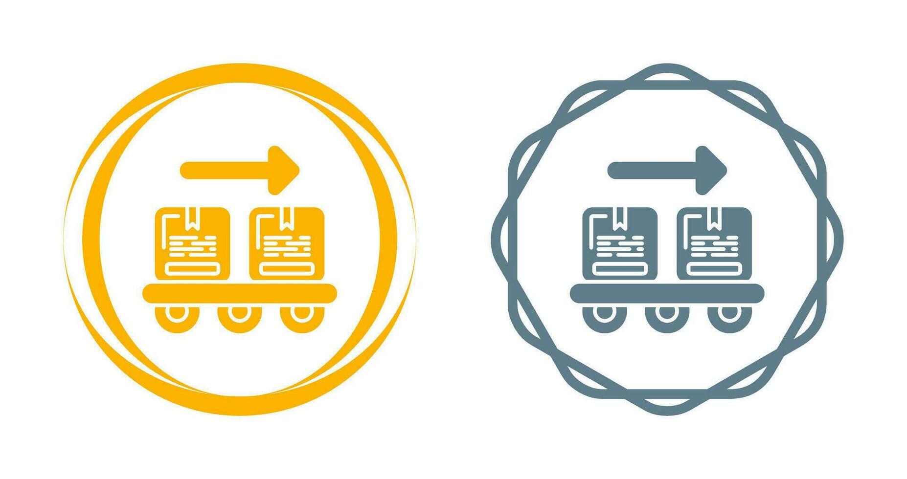 icône de vecteur d'emballage d'exportation