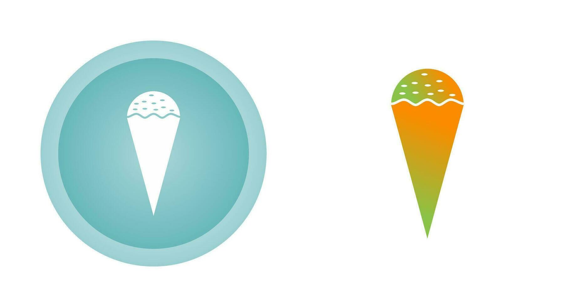 icône de vecteur de glace cône