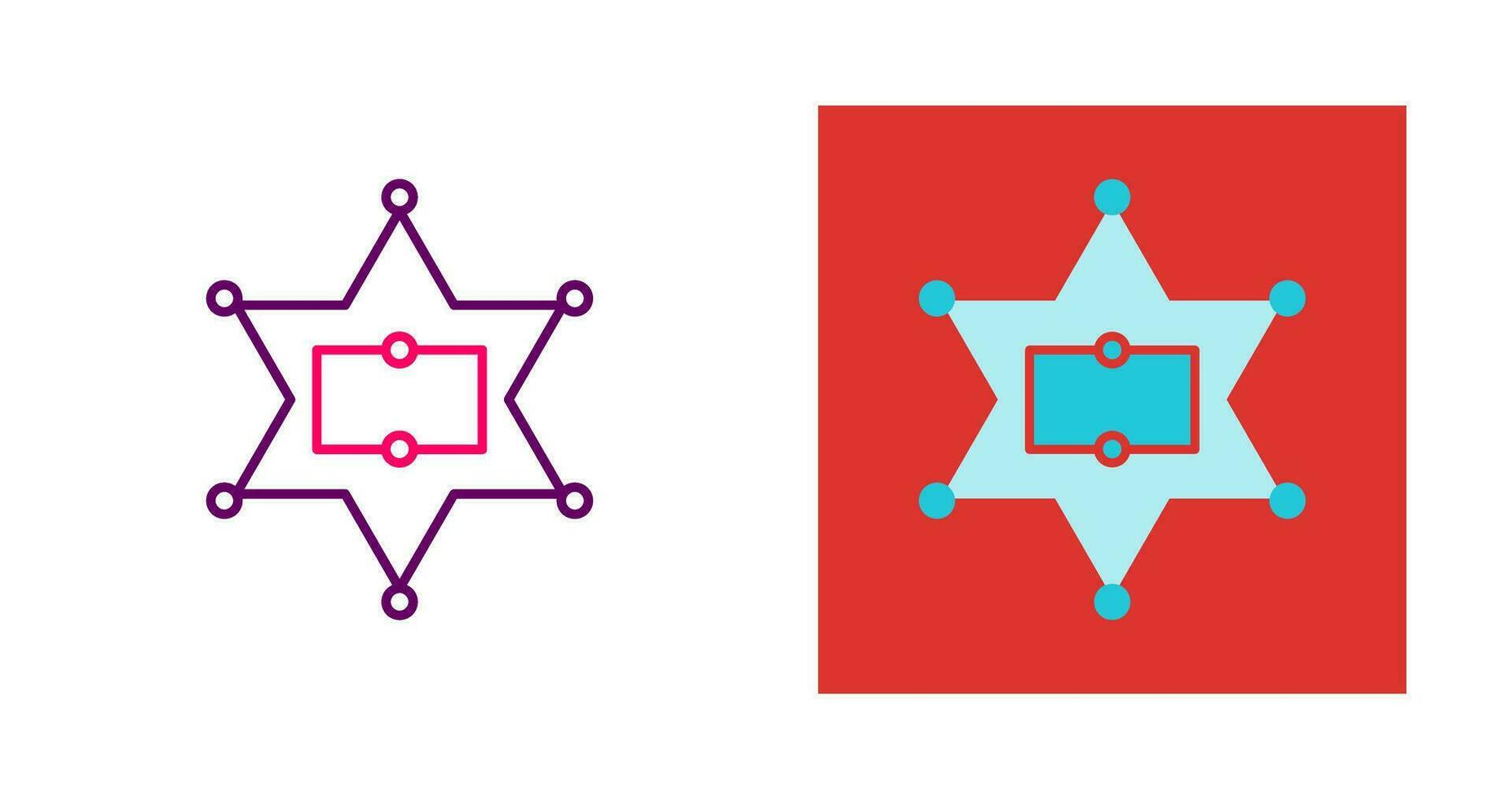 icône de vecteur d'insigne sherrif