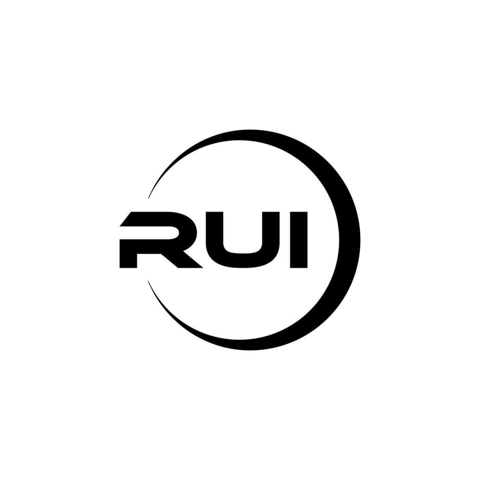 Rui lettre logo conception, inspiration pour une unique identité. moderne élégance et Créatif conception. filigrane votre Succès avec le frappant cette logo. vecteur