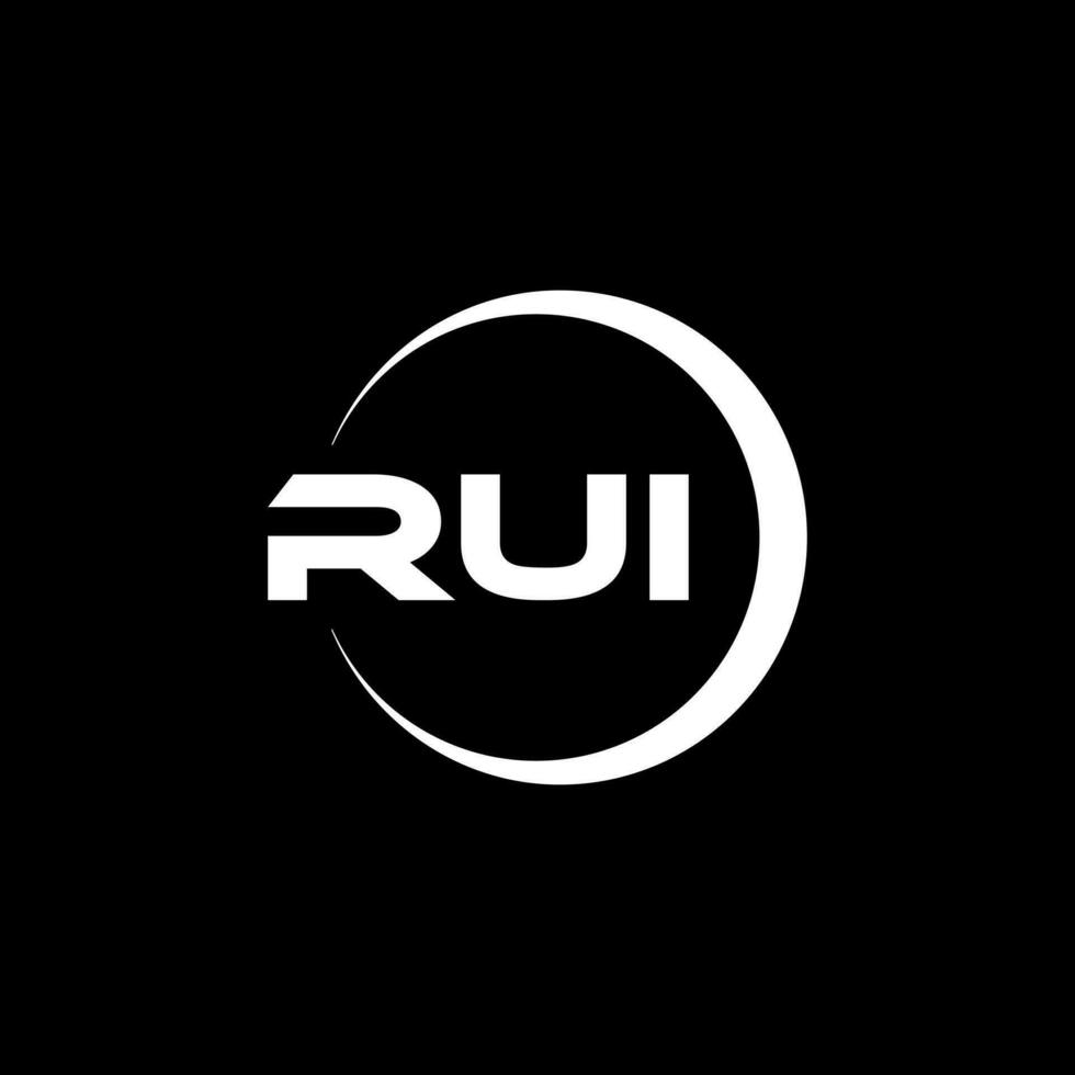 Rui lettre logo conception, inspiration pour une unique identité. moderne élégance et Créatif conception. filigrane votre Succès avec le frappant cette logo. vecteur
