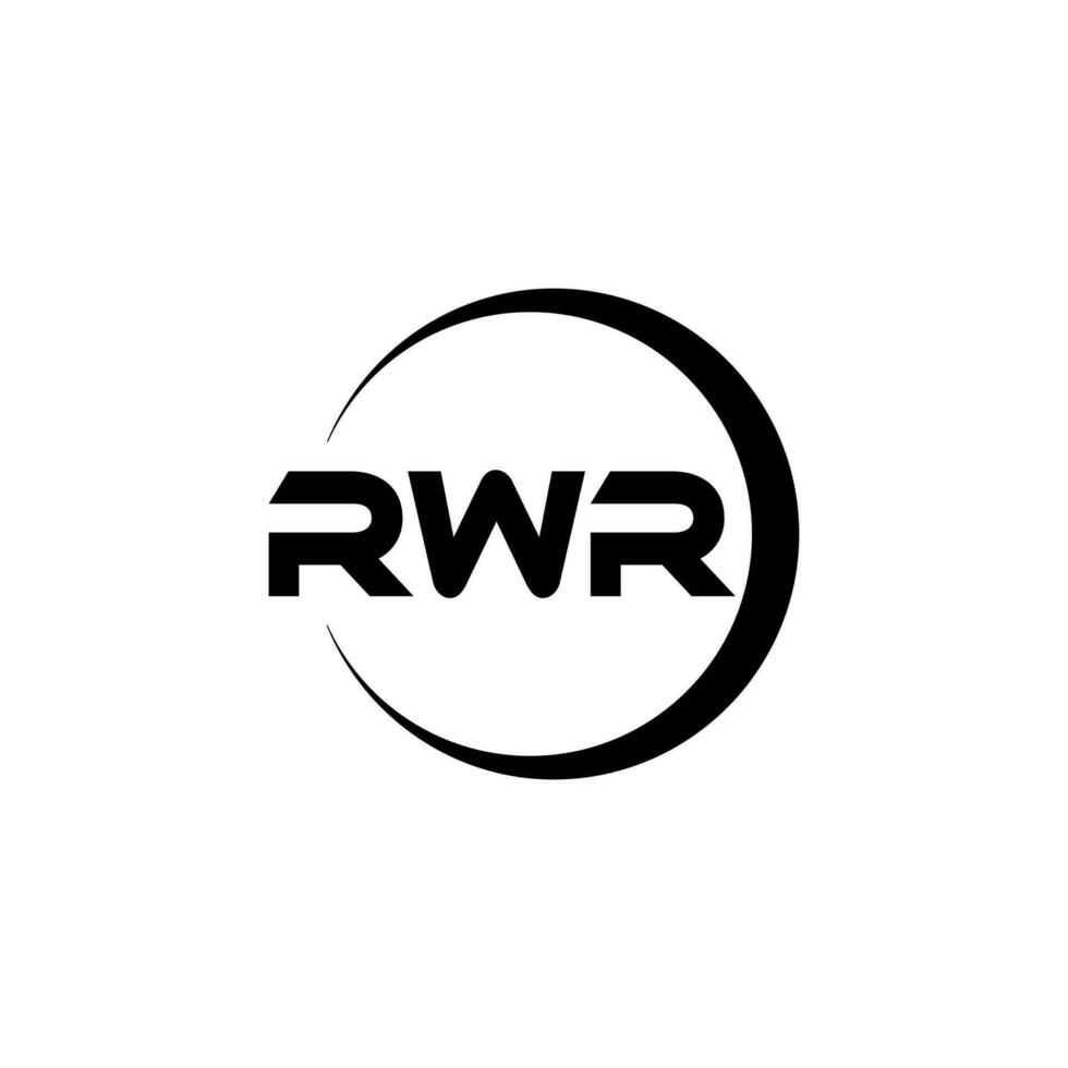 rwr lettre logo conception, inspiration pour une unique identité. moderne élégance et Créatif conception. filigrane votre Succès avec le frappant cette logo. vecteur