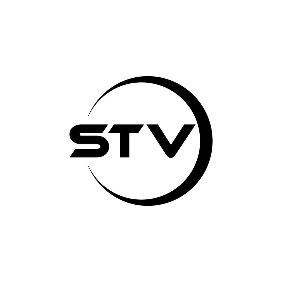 stv lettre logo conception, inspiration pour une unique identité. moderne élégance et Créatif conception. filigrane votre Succès avec le frappant cette logo. vecteur