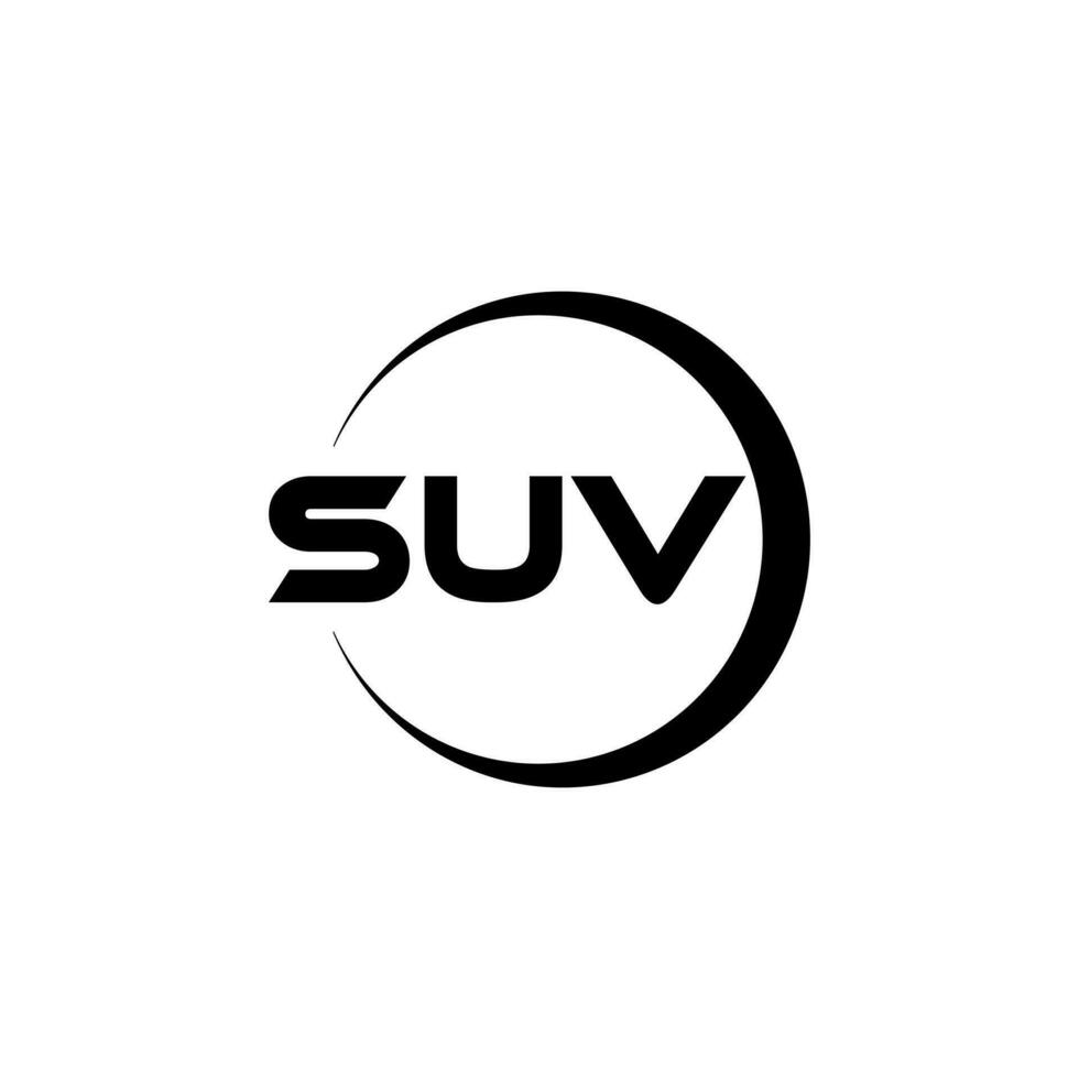 suv lettre logo conception, inspiration pour une unique identité. moderne élégance et Créatif conception. filigrane votre Succès avec le frappant cette logo. vecteur