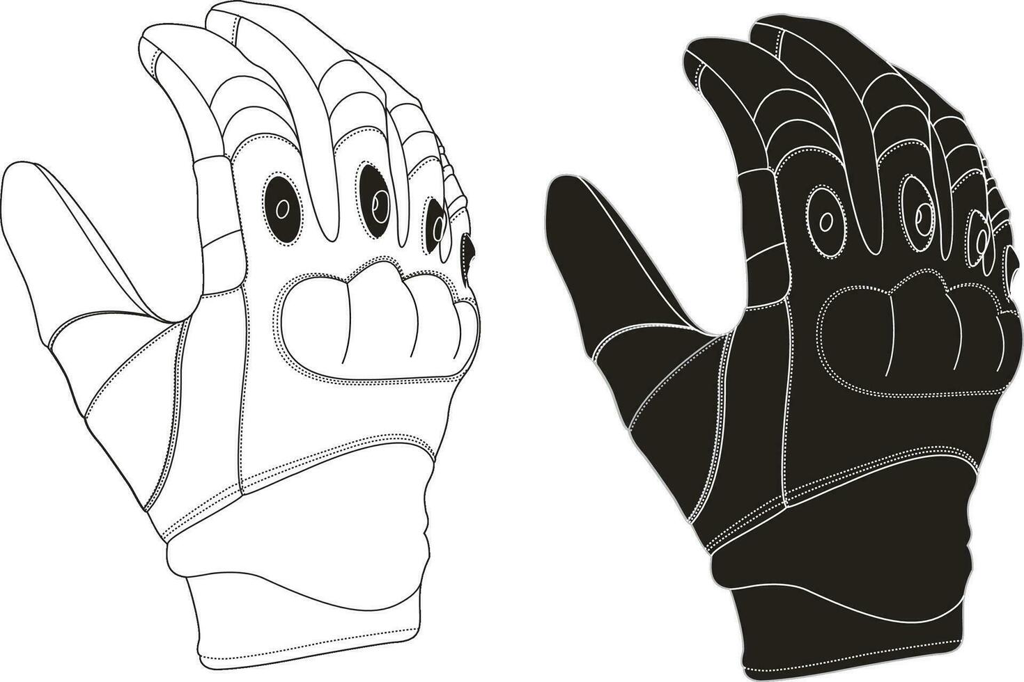 combat gant conception technique illustration modèle vecteur