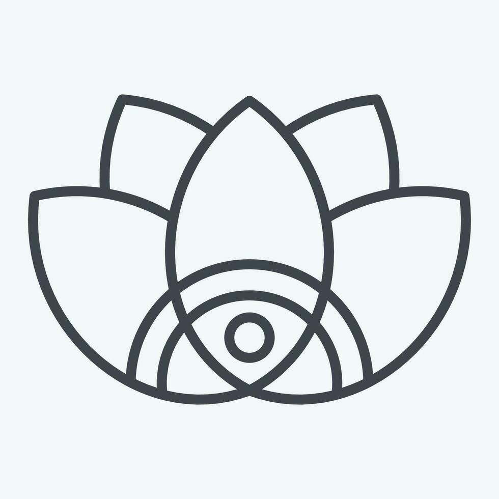 icône fleur. en relation à indigène gens symbole. ligne style. Facile conception modifiable. Facile illustration vecteur