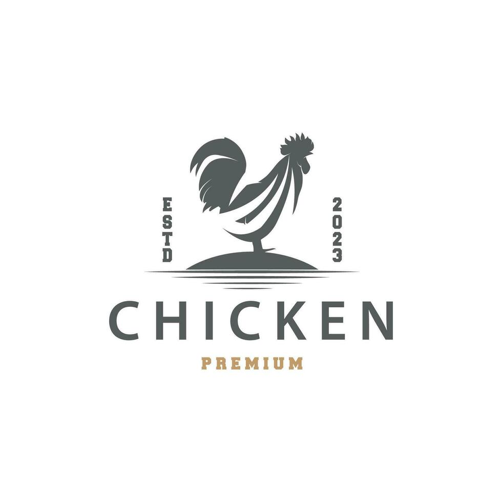 poulet logo, pour rôti poulet restaurant, ferme vecteur, Facile minimaliste conception pour restaurant nourriture affaires vecteur