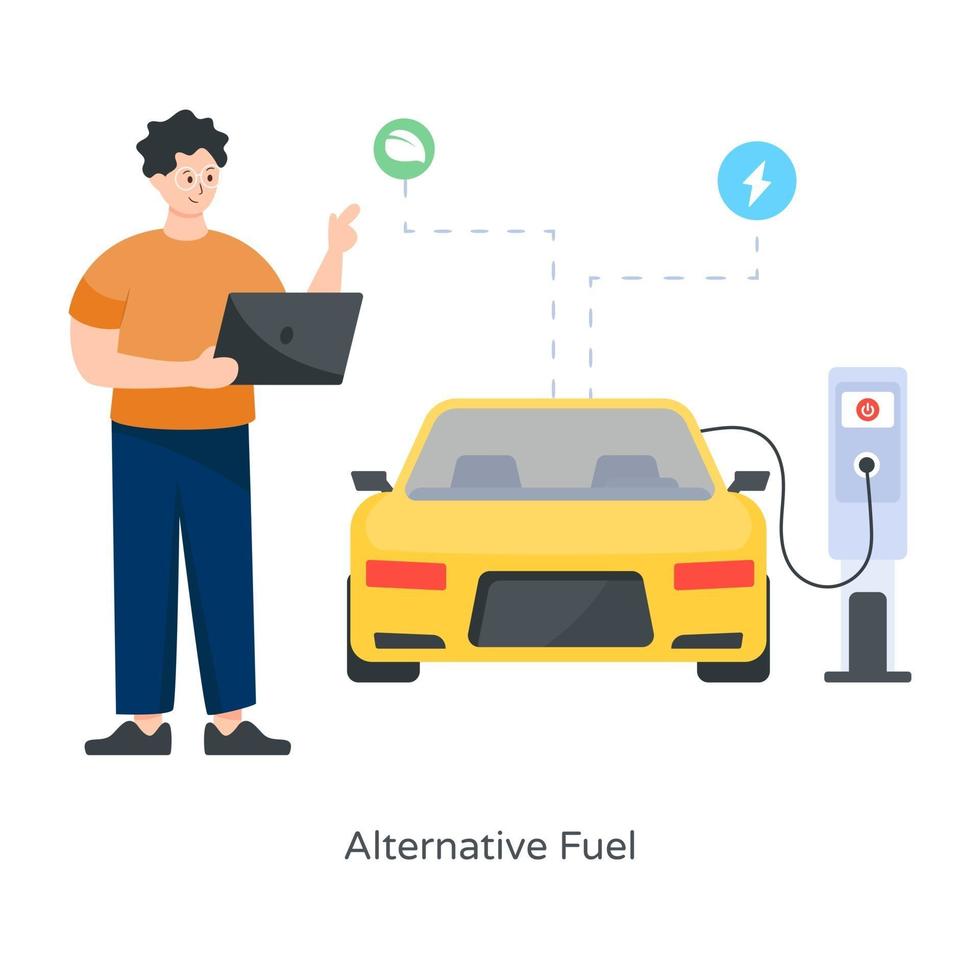 carburant et gaz alternatifs vecteur
