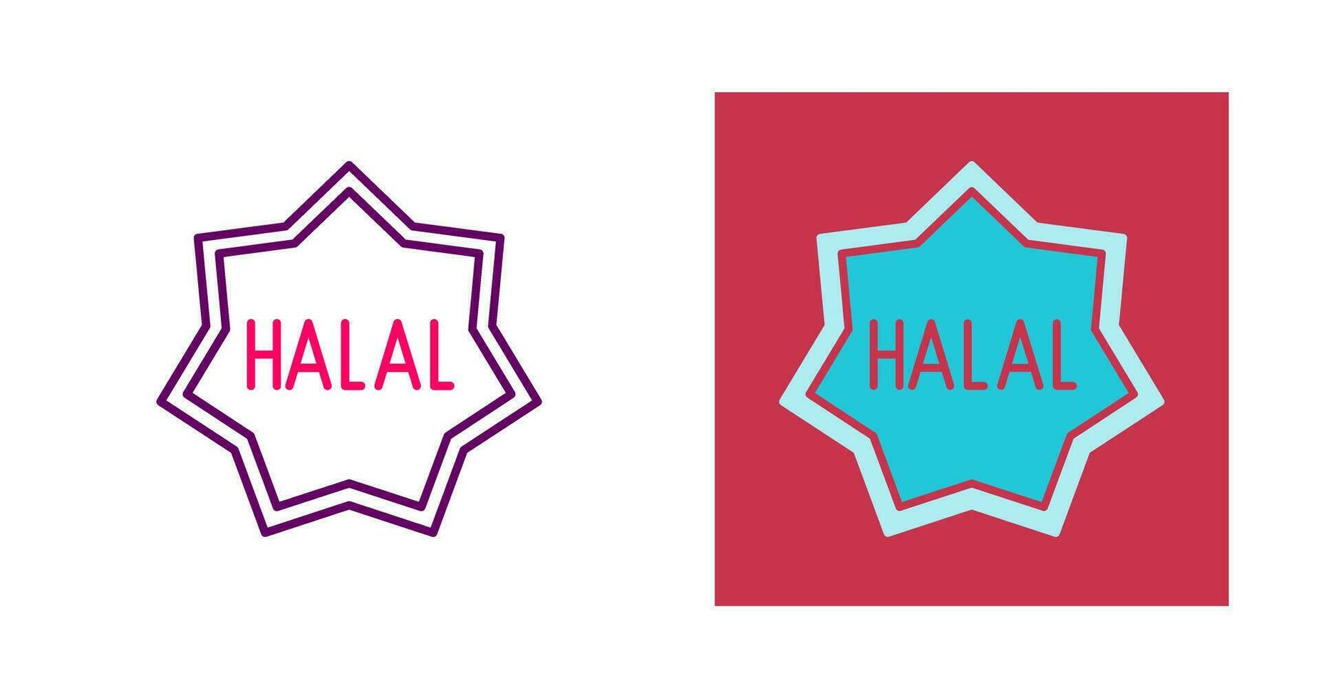 icône de vecteur halal