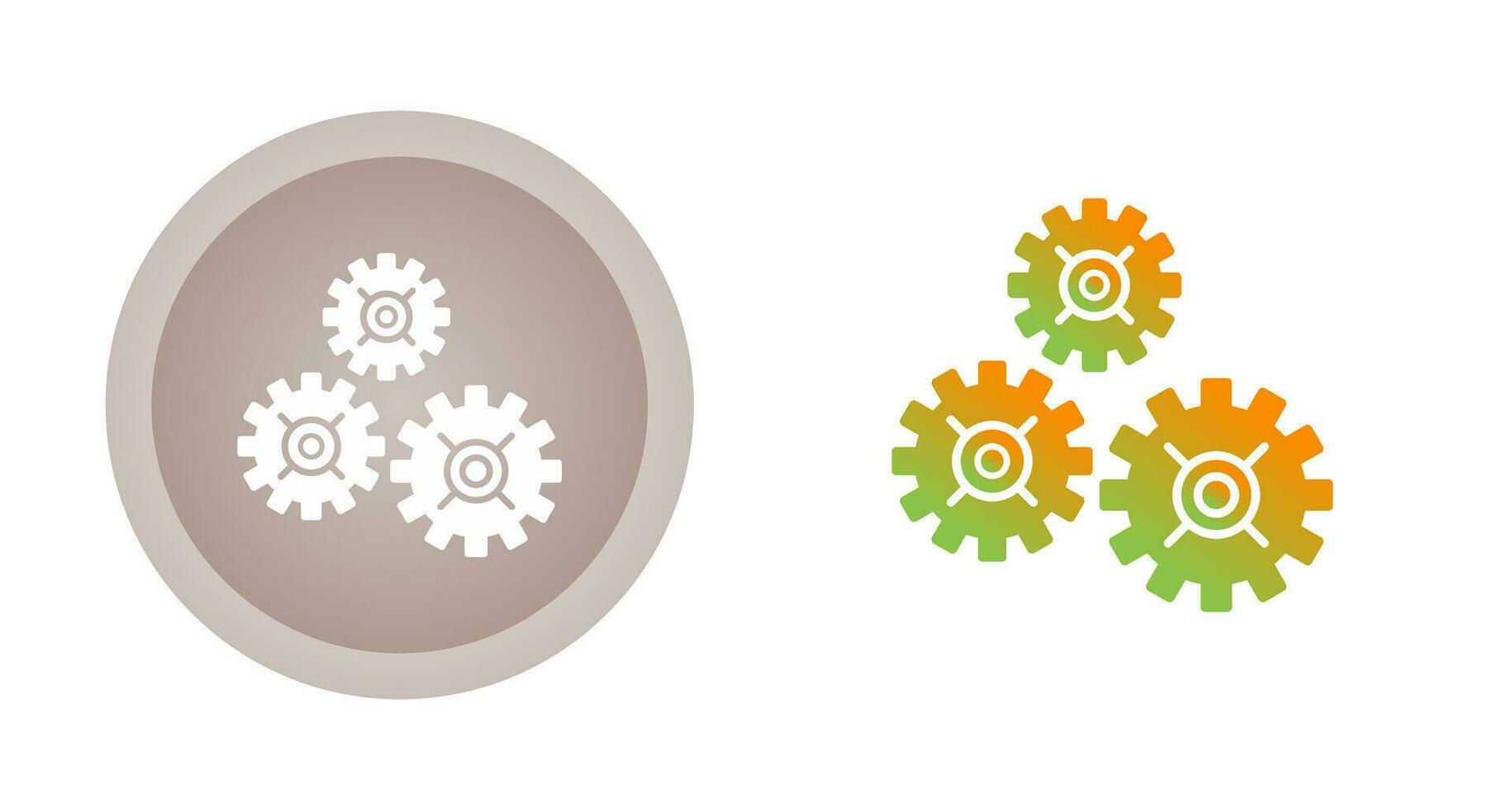 icône de vecteur de plusieurs roues dentées