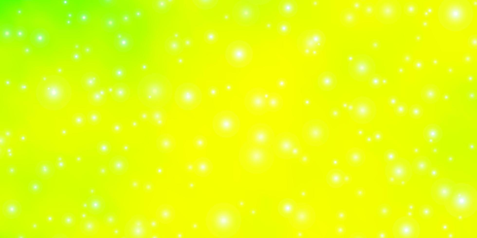 disposition de vecteur vert clair, jaune avec des étoiles brillantes.