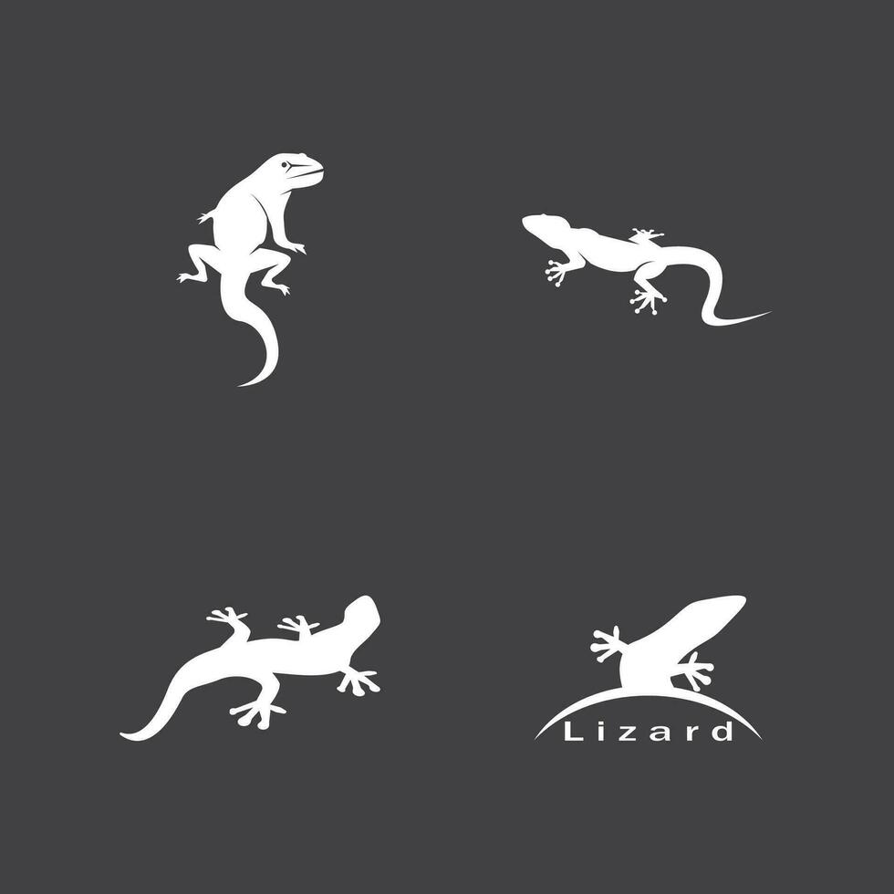 lézard icône silhouette logo symbole vecteur