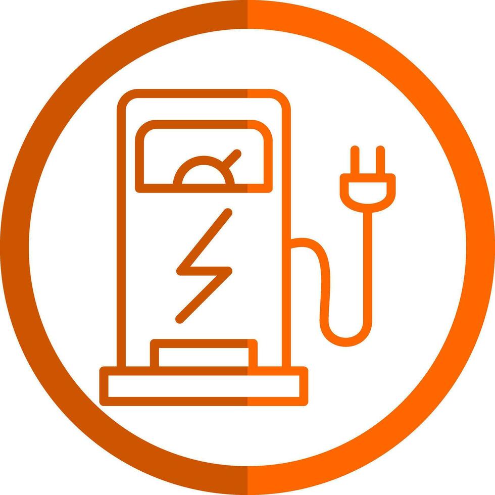 conception d'icône de vecteur de station de charge