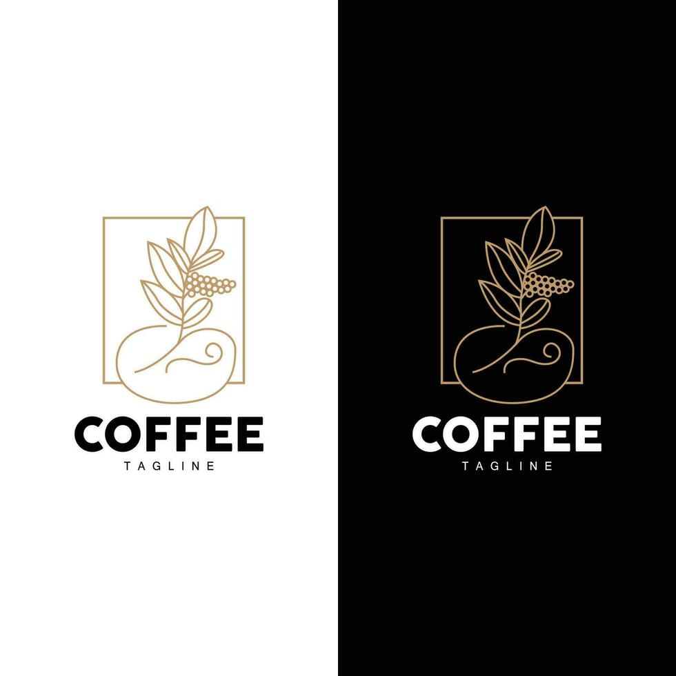 café logo conception, café arbre boisson vecteur, modèle symbole illustration vecteur