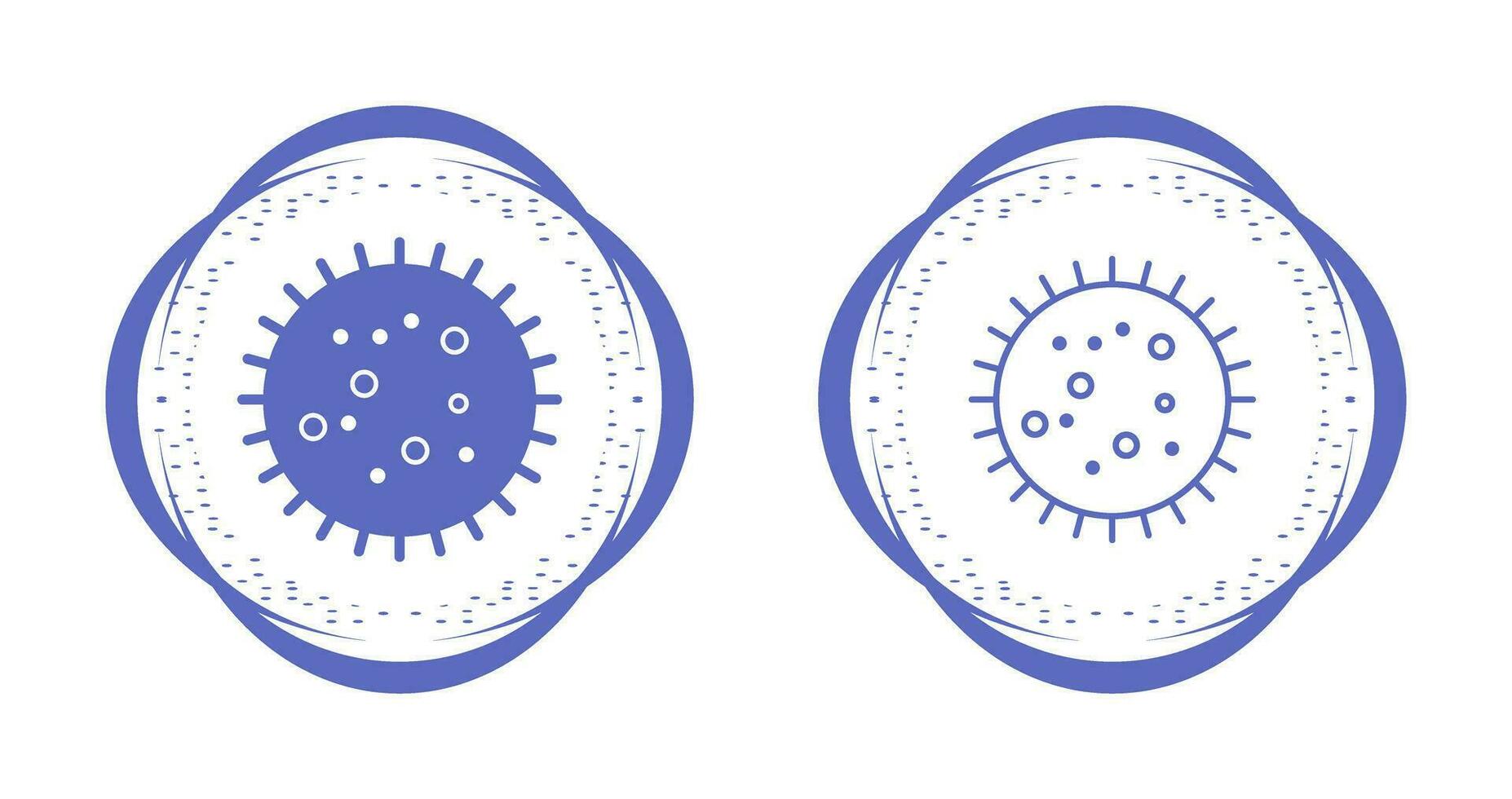 bactérie dans l'icône de vecteur de diapositive