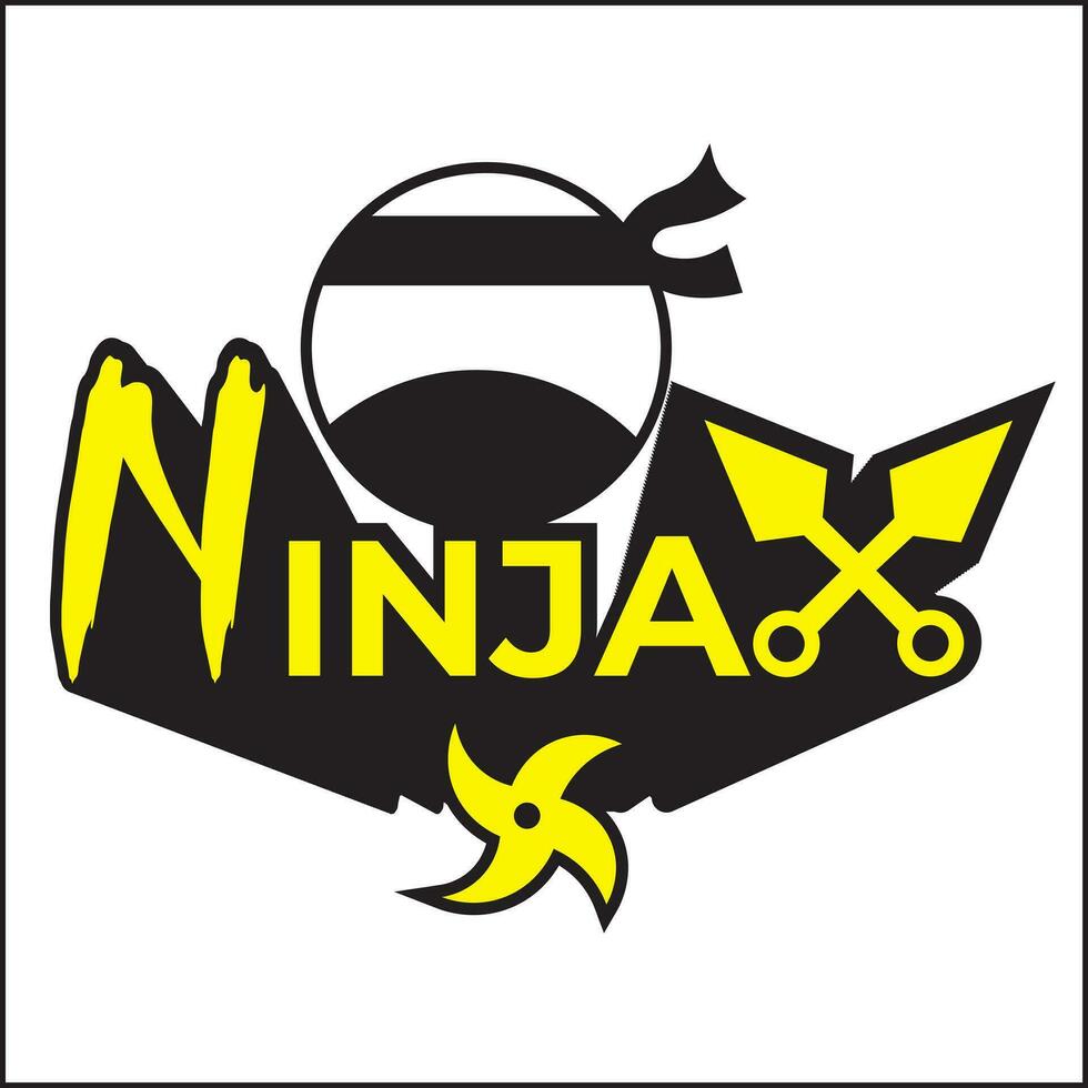 vecteur illustration conception de ninja tête et kunai dans noir couleur. adapté pour Icônes, logos, affiches, sites Internet, T-shirt conceptions, autocollants, entreprises, annonces.