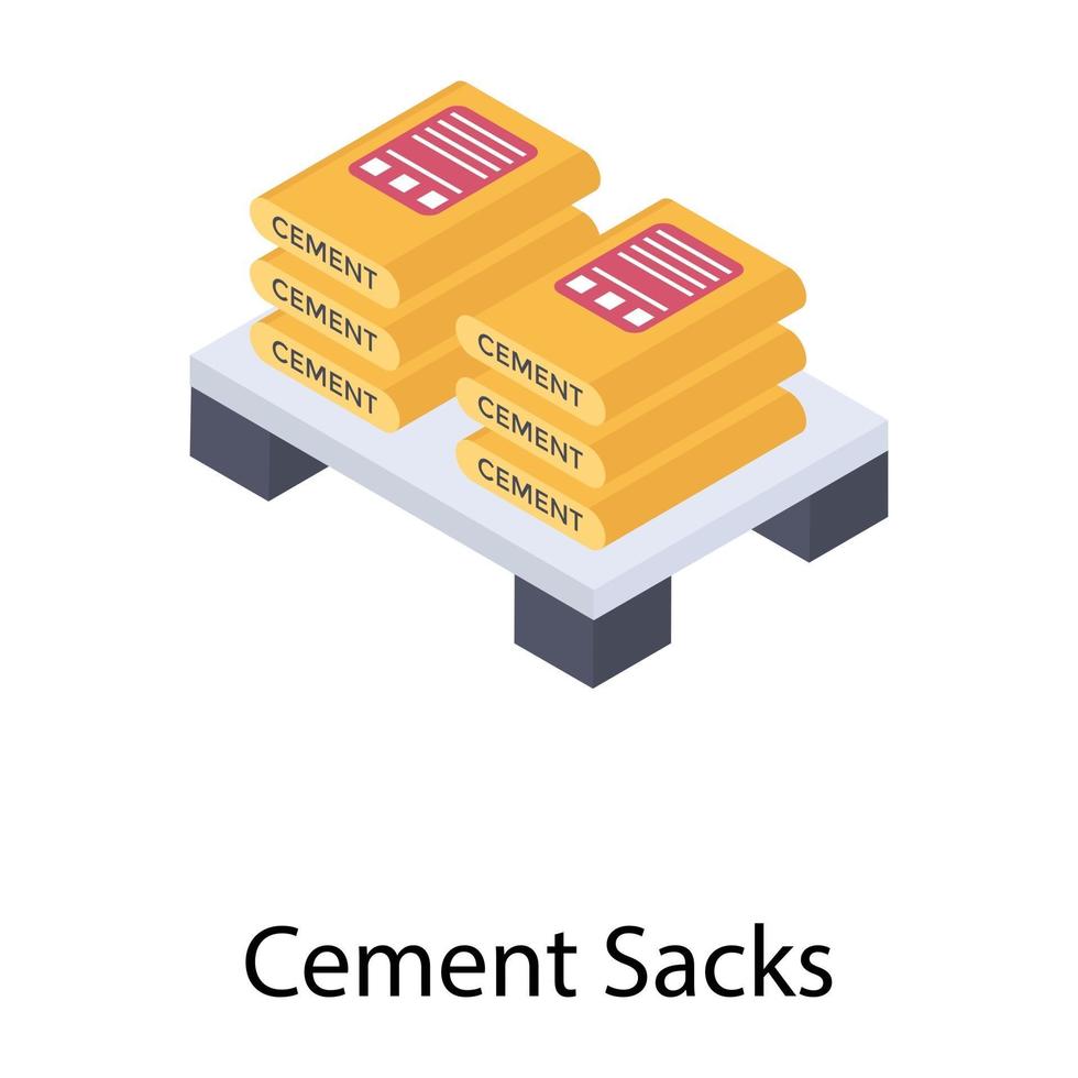 concepts de sac de ciment vecteur