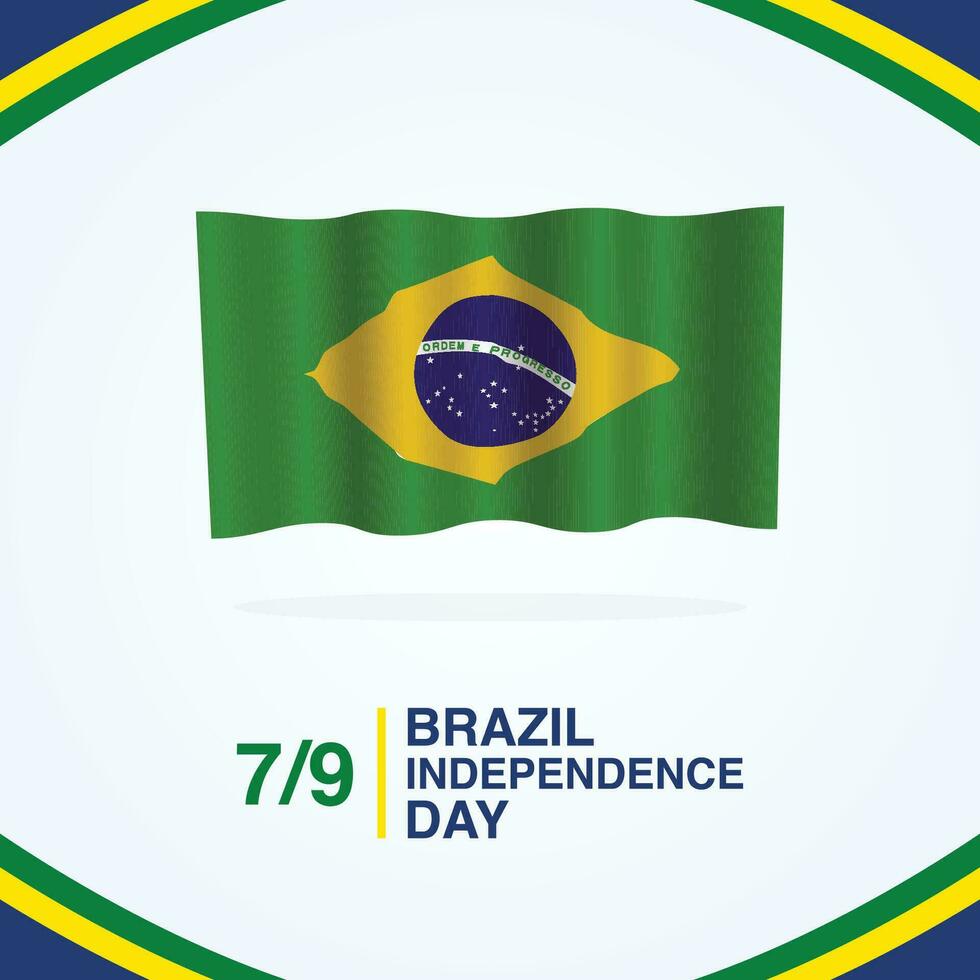 Brésil fête brésilien indépendance carnaval de fête Sud Amérique drapeau Contexte feliz vecteur