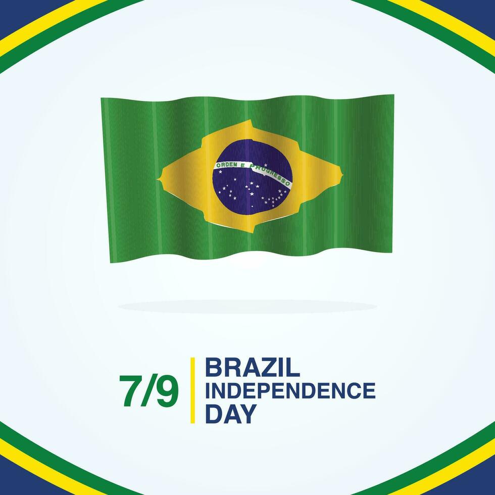 Brésil fête brésilien indépendance carnaval de fête Sud Amérique drapeau Contexte feliz vecteur
