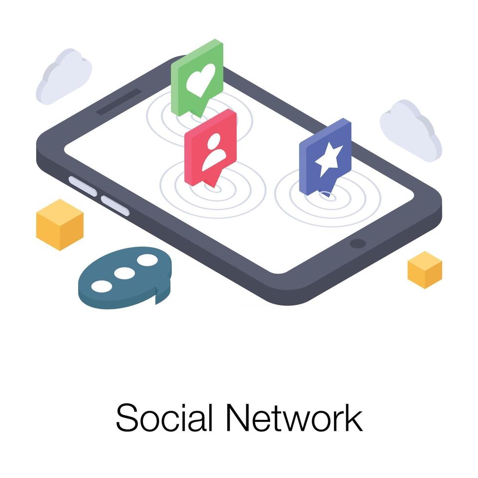 réseau social en ligne vecteur